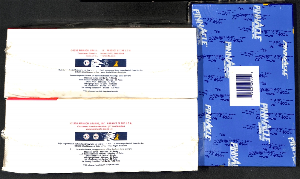 Lot of (5) Unopened/Sealed Baseball Hobby Boxes (1996-1997) inc. 1996 Select, (2) 1997 Pinnacle Select High Number Series, and (2) 1997 Pinnacle Private Stock