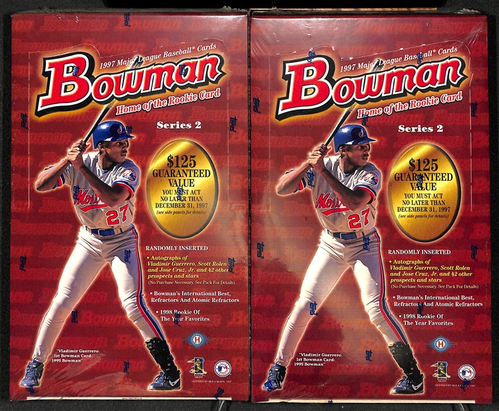 Lot of (3) Unopened/Sealed Baseball Hobby Boxes (1996-1997) inc. (2) 1997 Bowman and 1996 Topps Laser