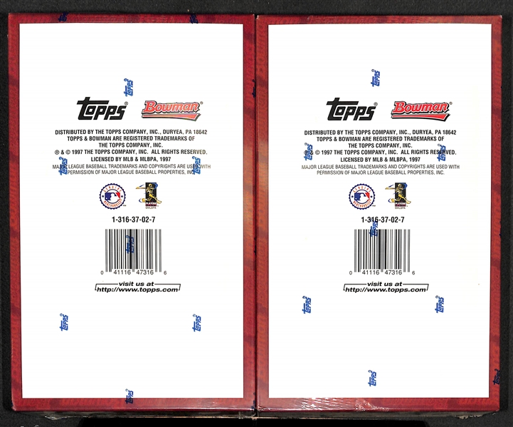 Lot of (3) Unopened/Sealed Baseball Hobby Boxes (1996-1997) inc. (2) 1997 Bowman and 1996 Topps Laser