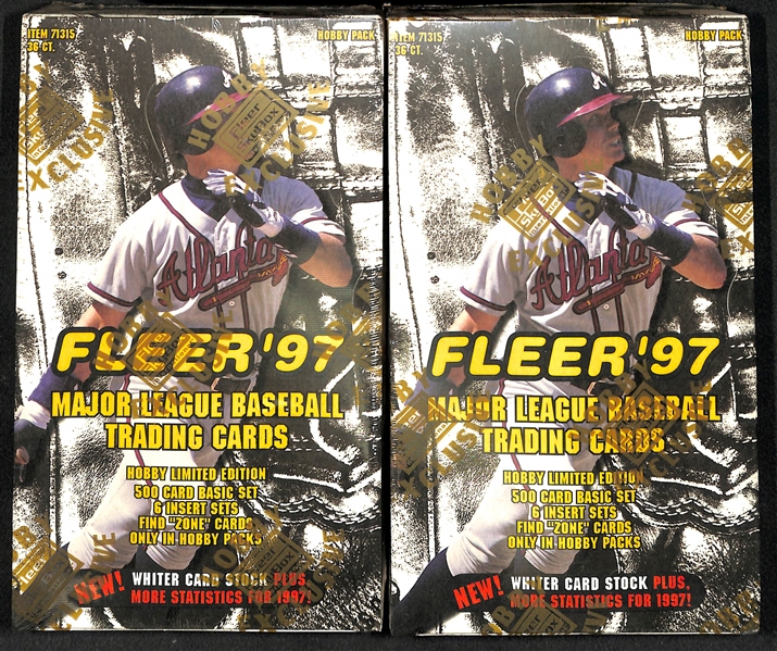 Lot of (4) Unopened/Sealed 1997 Baseball Hobby Boxes inc. (3) 1997 Fleer and (1) 1997 Fleer Sports Illustrated