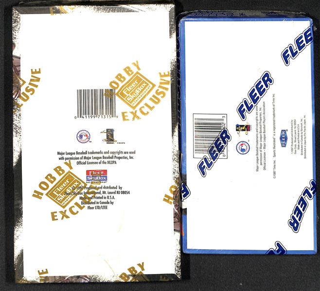Lot of (4) Unopened/Sealed 1997 Baseball Hobby Boxes inc. (3) 1997 Fleer and (1) 1997 Fleer Sports Illustrated