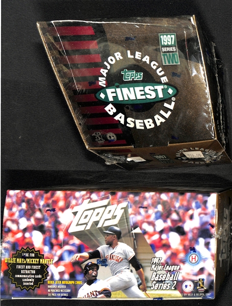 Lot of (4) Unopened/Sealed 1997 Baseball Hobby Boxes inc. Finest Series 2, (2) Stadium Club Series 2,  and Topps Series 2