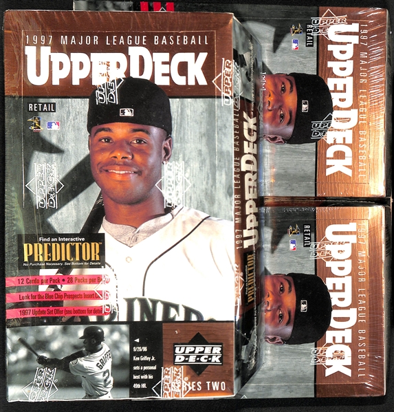 Lot of (5) Unopened/Sealed 1997 Upper Deck Series 2 Retail Baseball Card Boxes