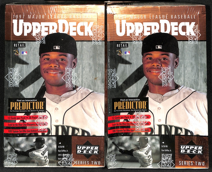 Lot of (5) Unopened/Sealed 1997 Upper Deck Series 2 Retail Baseball Card Boxes