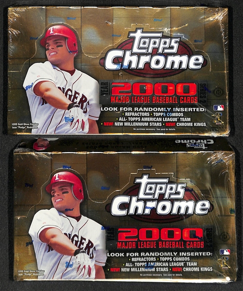 Lot of (4) Unopened/Sealed 2000 Baseball Hobby Boxes inc. (2) Topps Chrome Series 2, and (2) Stadium Club Chrome