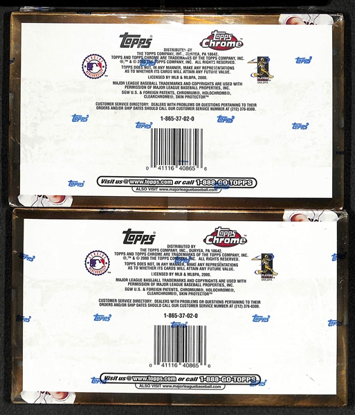 Lot of (4) Unopened/Sealed 2000 Baseball Hobby Boxes inc. (2) Topps Chrome Series 2, and (2) Stadium Club Chrome