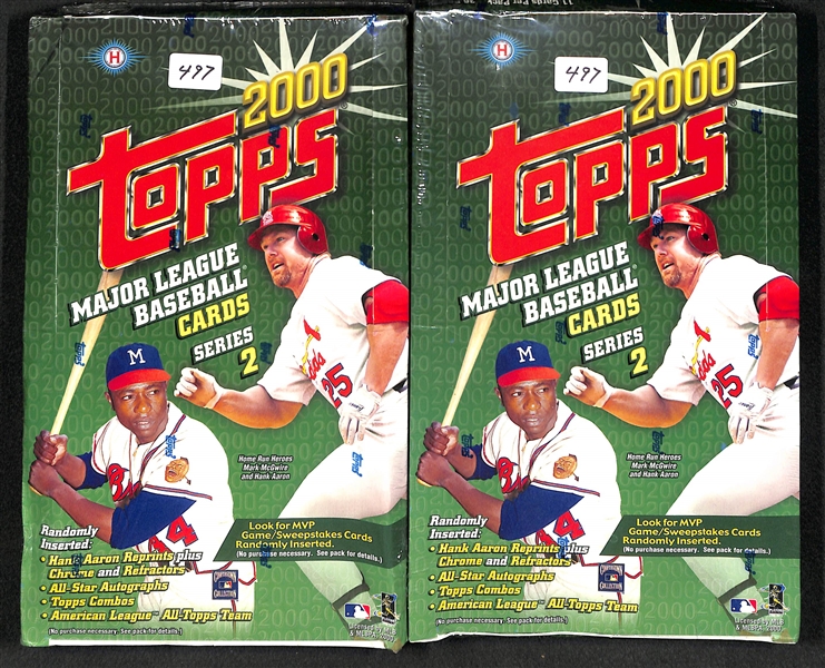 Lot of (5) Unopened/Sealed 2000 Baseball  Hobby Boxes, Inc. (3) Bowman and (2) Topps Series 2.