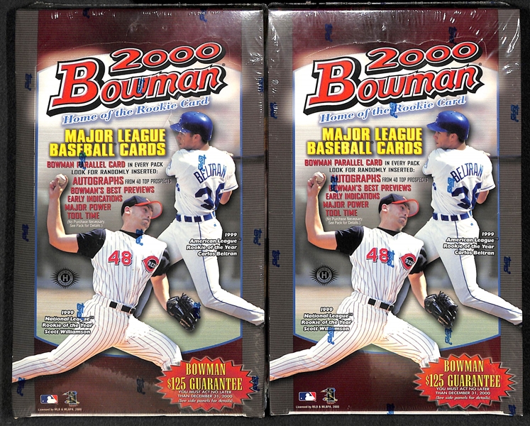 Lot of (5) Unopened/Sealed 2000 Baseball  Hobby Boxes, Inc. (2) Bowman and (3) Topps Series 2.