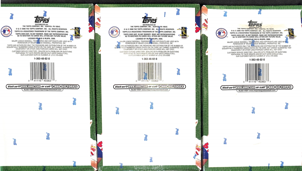 Lot of (5) Unopened/Sealed 2000 Baseball  Hobby Boxes, Inc. (2) Bowman and (3) Topps Series 2.