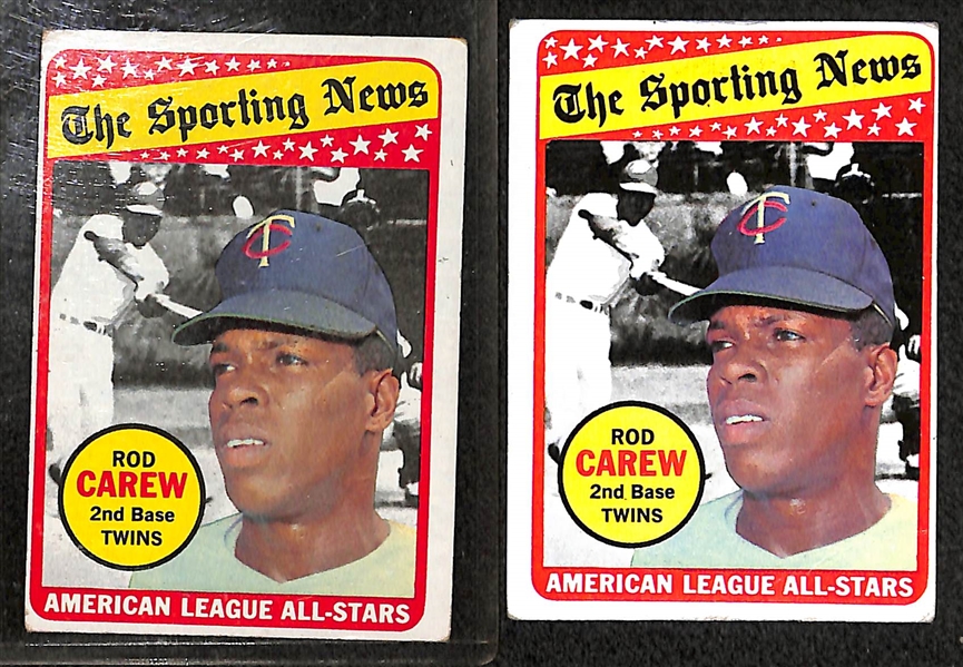 Lot of (52) Rod Carew Cards From 1968-1986