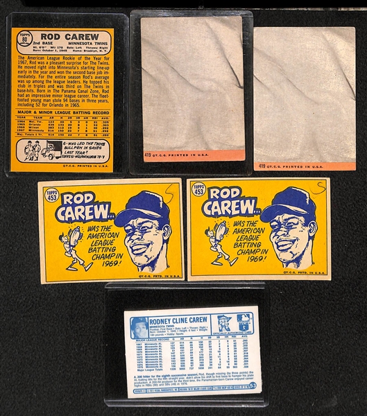 Lot of (52) Rod Carew Cards From 1968-1986