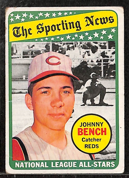 Lot Detail Lot Of 65 Johnny Bench Cards From 1969 Through 1983