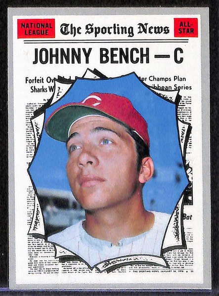 Lot of (65) Johnny Bench Cards From 1969 Through 1983