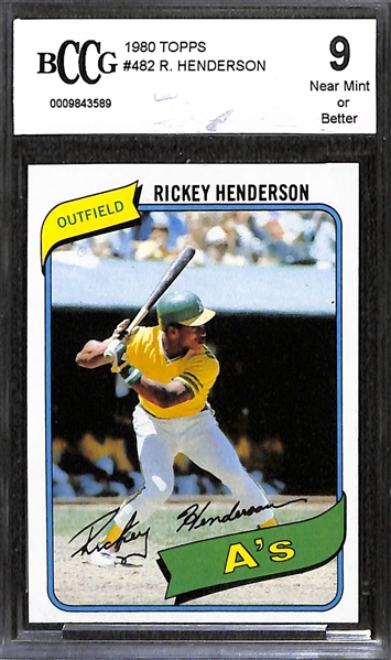 Over 60 Rickey Henderson Cards Including (2) Graded Rookies