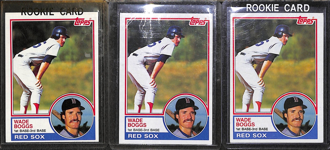 Lot of Over 55 Wade Boggs Cards, Inc. (9) Rookies