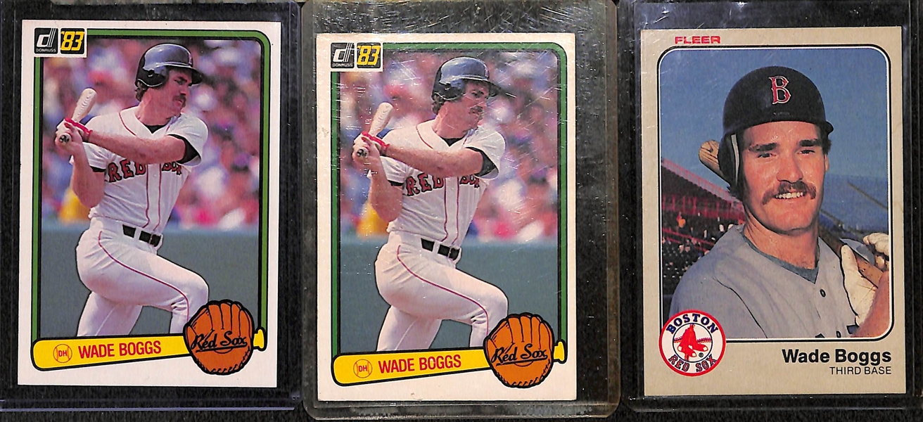 Lot of Over 55 Wade Boggs Cards, Inc. (9) Rookies