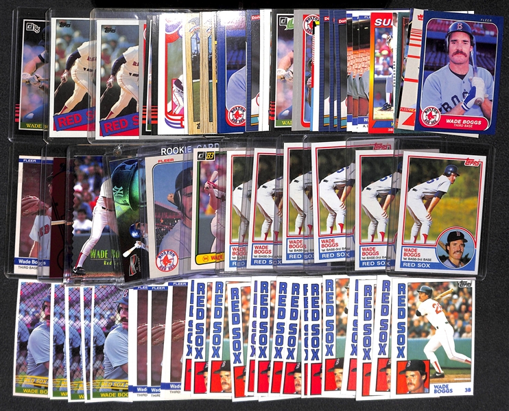 Lot of Over (80) Wade Boggs Cards, Inc. (8) Rookies