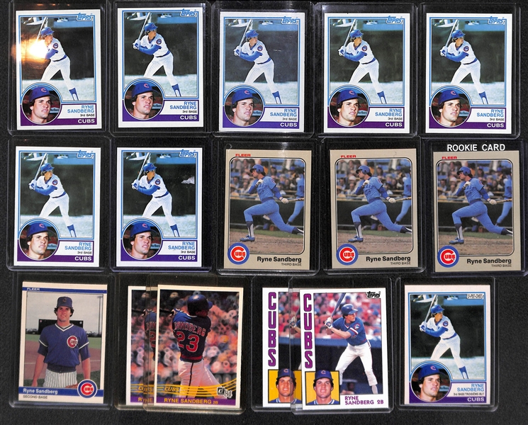 Lot of (120) Ryne Sandberg Cards, Inc. (11) Rookies
