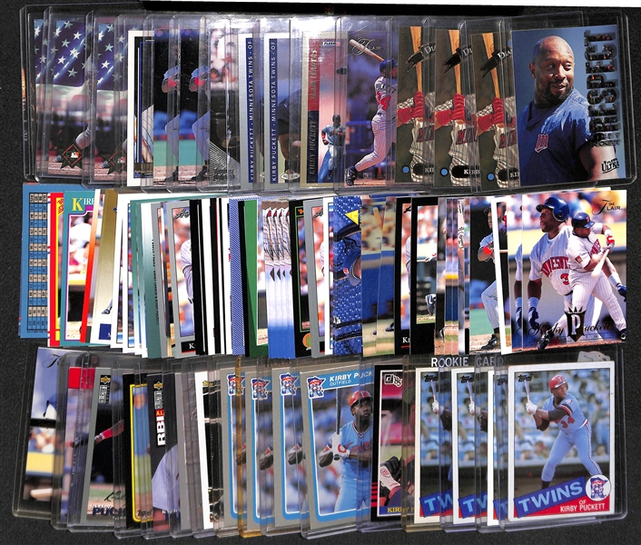Lot of (85) Kirby Puckett Cards, Inc. (9) Rookies