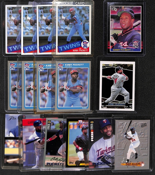 Lot of (85) Kirby Puckett Cards, Inc. (9) Rookies