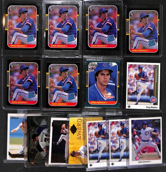 Lot of (55) Greg Maddux Cards, Inc. Rookies