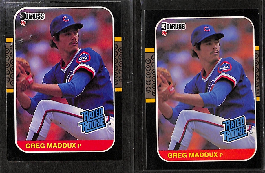Lot of (55) Greg Maddux Cards, Inc. Rookies