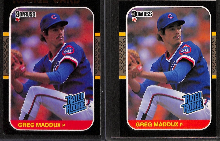 Lot of (55) Greg Maddux Cards, Inc. Rookies