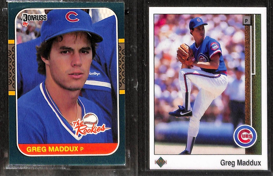 Lot of (55) Greg Maddux Cards, Inc. Rookies