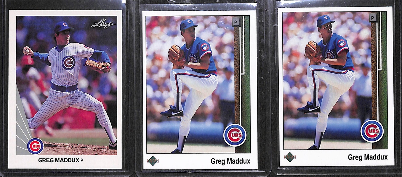 Lot of (55) Greg Maddux Cards, Inc. Rookies