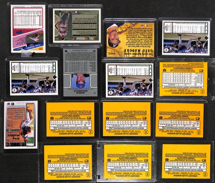 Lot of (55) Greg Maddux Cards, Inc. Rookies
