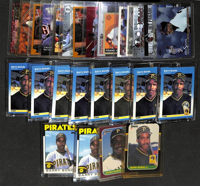 Lot of over 27 Barry Bonds Cards w/ (12) Rookies inc. (8) 1987 Fleer, (1) 1987 Donruss, (1) 1987 Donruss Opening Day, and (2) 1986 Topps Traded