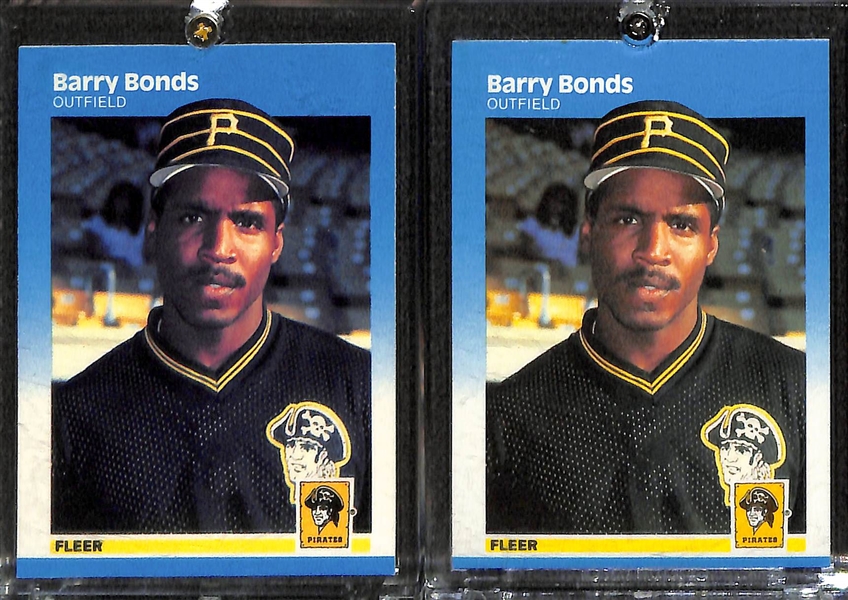 Lot of over 27 Barry Bonds Cards w/ (12) Rookies inc. (8) 1987 Fleer, (1) 1987 Donruss, (1) 1987 Donruss Opening Day, and (2) 1986 Topps Traded
