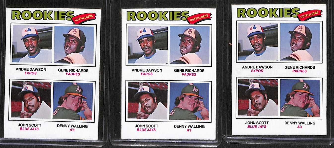 Lot of (50) Baseball Rookies from 1970s-1990s (Mostly Stars and HOFers) w/ (5) Andre Dawson