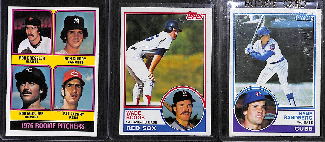 Lot of (50) Baseball Rookies from 1970s-1990s (Mostly Stars and HOFers) w/ (5) Andre Dawson