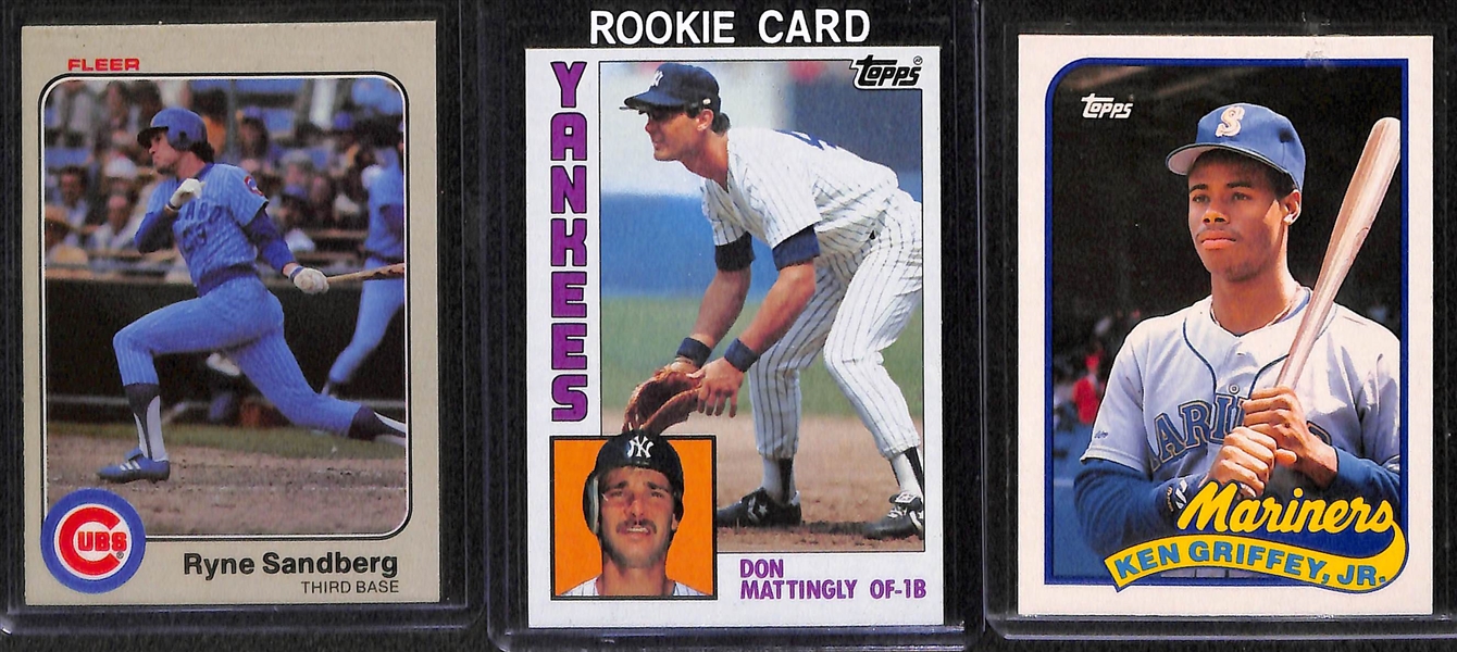 Lot of (50) Baseball Rookies from 1970s-1990s (Mostly Stars and HOFers) w/ (5) Andre Dawson
