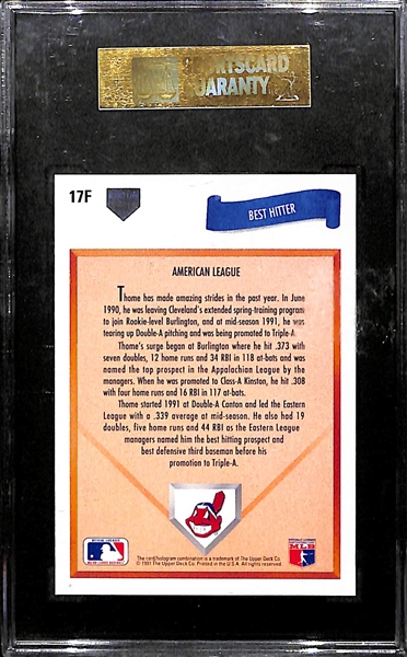 Lot of (31) 1991 UD Final Edition Jim Thome Rookies inc. SGC GEM Mint 10