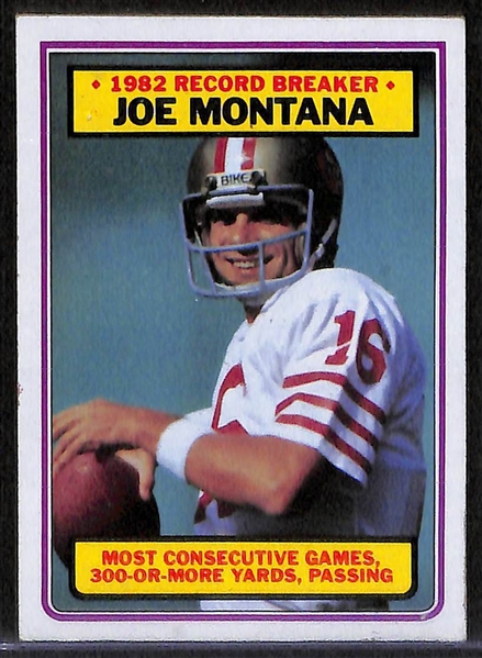 Lot of (38) Joe Montana Cards from 1982 to 1984