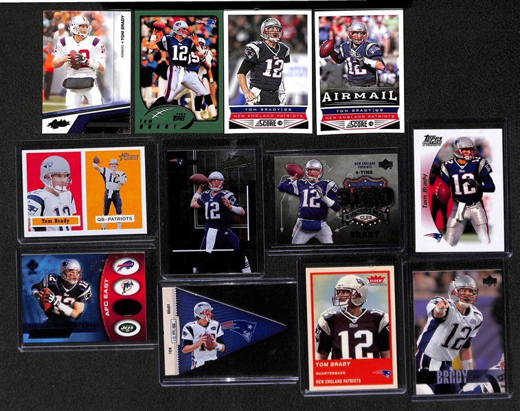 Lot of Over 90 Tom Brady Cards w/ Inserts