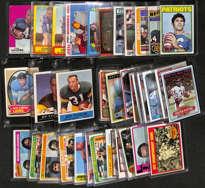 Lot of (38) Football Cards (w/ Stars and Rookies) from 1955-Present