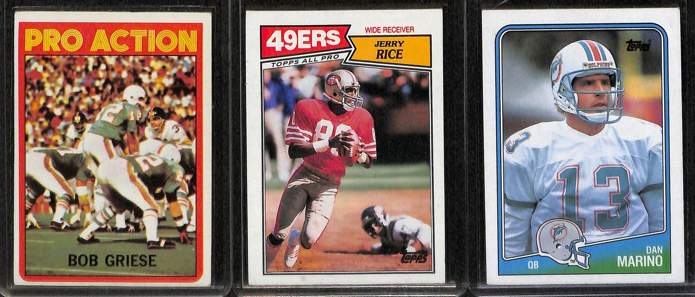 Lot of (38) Football Cards (w/ Stars and Rookies) from 1955-Present