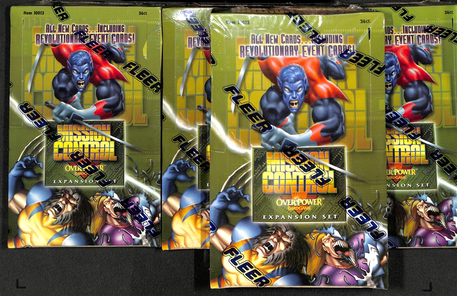 4 Sealed Boxes of 1996 Fleer Mission Control Over Power Card Game