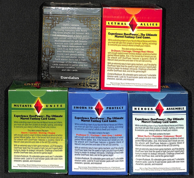 Lot of 10 Sealed 1995 Shadowfist Card Game Sets, & 4 Sealed 1995 Marvel Over Power Card Game Sets