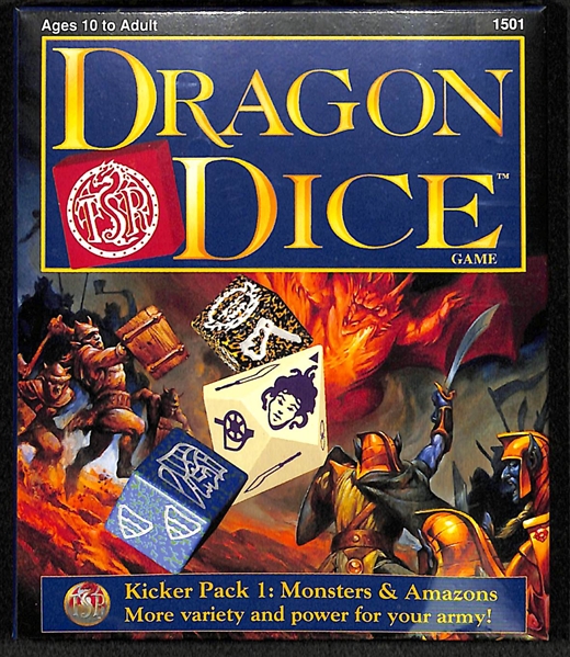Lot of 8 Sealed Boxes of 1995 TSR Inc. Dragon Dice Game Sets