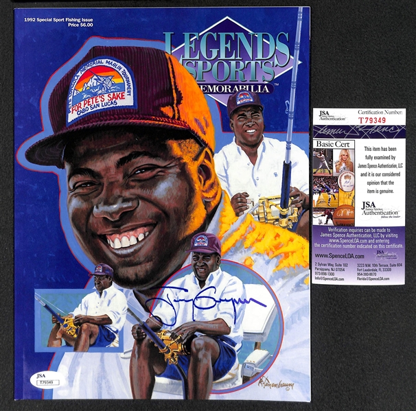 Lot of (2) Tony Gwynn Signed Sports Legends Magazines - JSA COAs