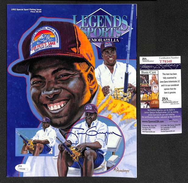 Lot of (2) Tony Gwynn Signed Sports Legends Magazines - JSA COAs