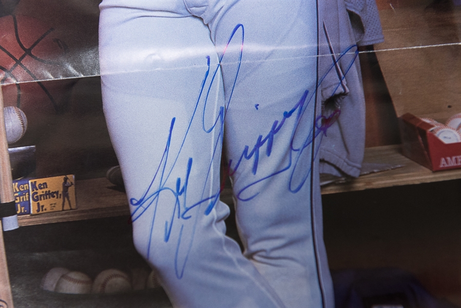 Ken Griffey and Ken Griffey Jr. Signed 16 x 24 Poster - JSA