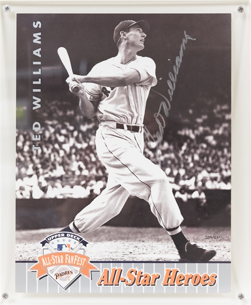 Ted Williams Signed 8-1/2x11 Limited Edition Blow Up Card - UDA COA