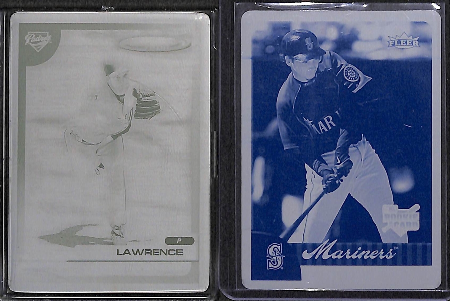 Lot of (4) Numbered 1/1 Printing Plates/Proofs inc. a 1/1 Albert Pujols Printing Plate