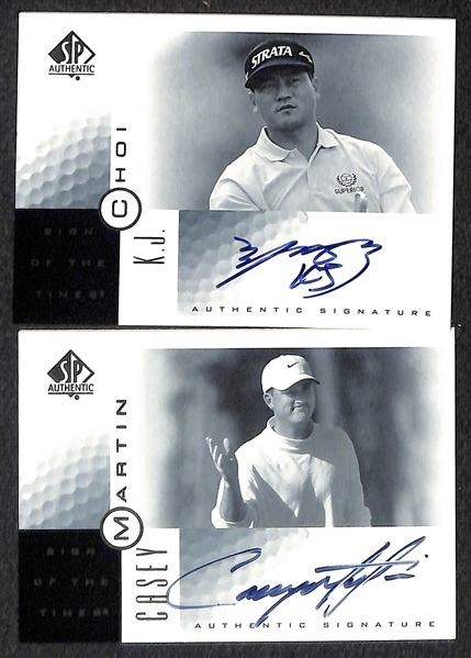 Lot of (17) Golf, MMA, and Non-Sports Autographs & Relics (inc. 4 Allen & Ginter Cards from 2017)