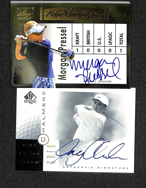 Lot of (17) Golf, MMA, and Non-Sports Autographs & Relics (inc. 4 Allen & Ginter Cards from 2017)